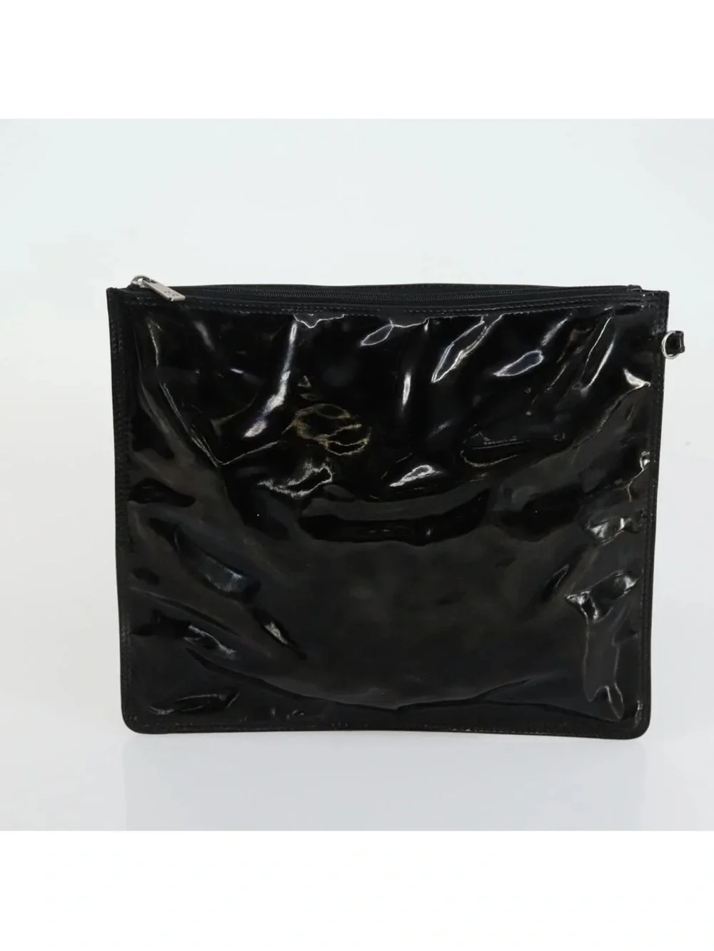 Chanel punching triple Coco handbag enamel black C Tote Bag with Removable Pouch
